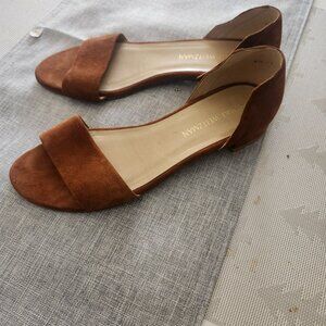 Suart Weitzman suede leather flats